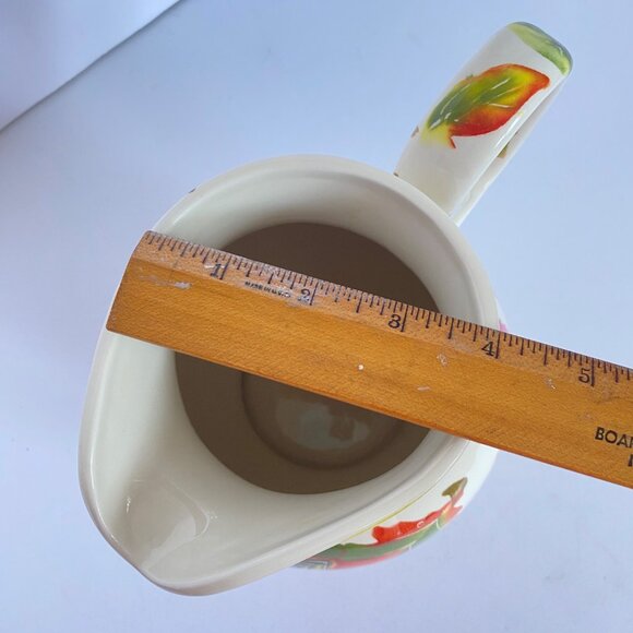 Nantucket Home Large Ceramic Fall Leaves Pitcher With Big Handle Autumn Colors - Picture 13 of 14